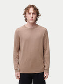 Pullover mit R-Ausschnitt aus Baumwoll-Seiden-Kaschmir-Mischung