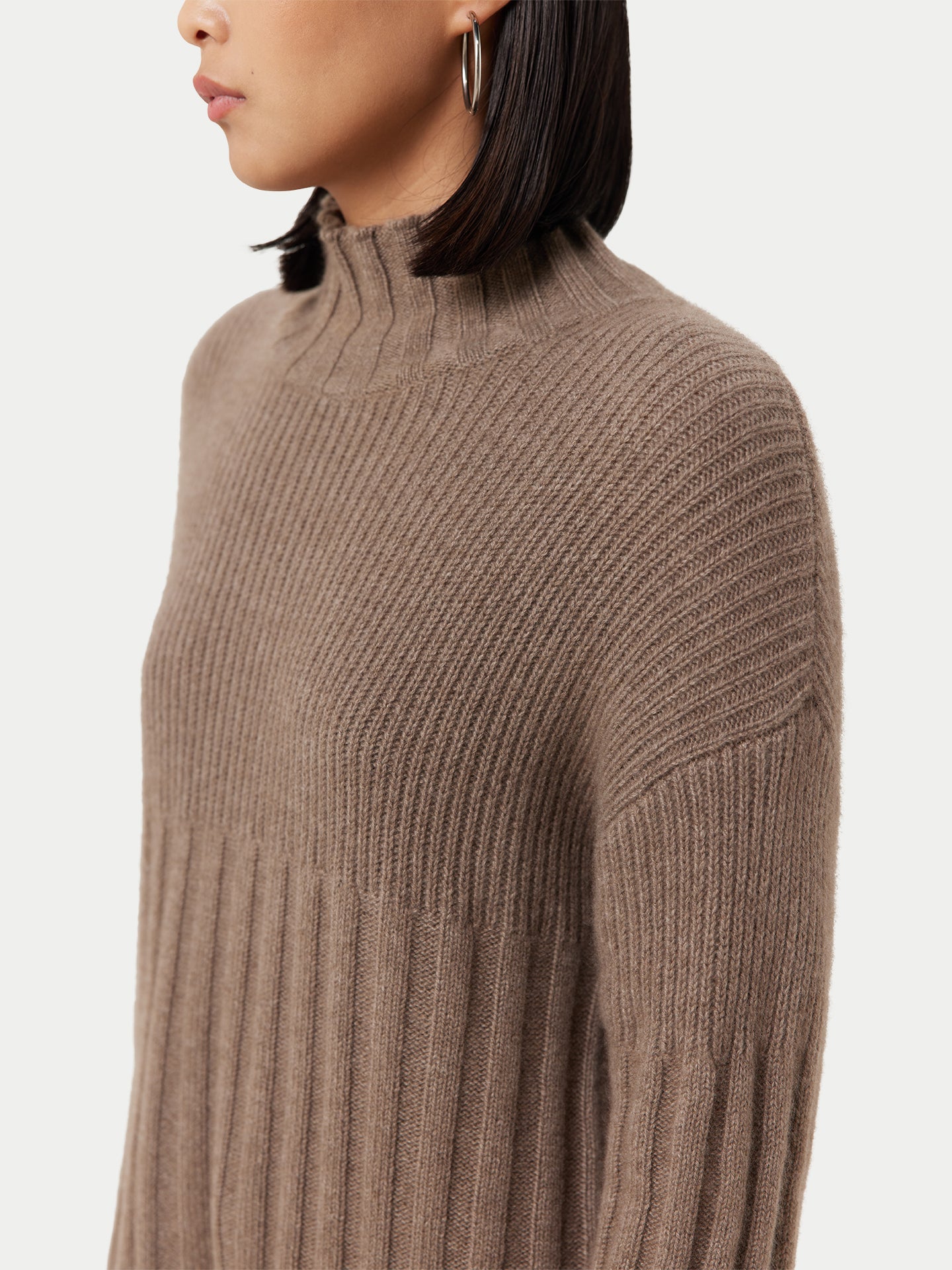 Kaschmir Pullover mit Frontschlitz