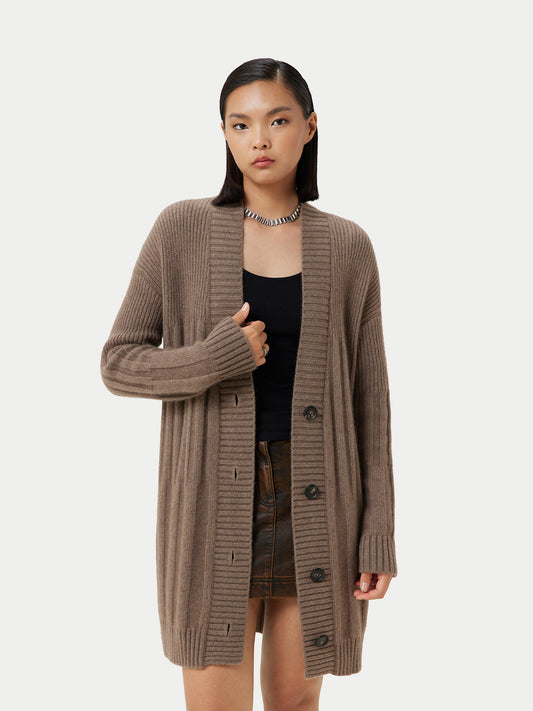 Kaschmir Strickjacke mit Knopfleiste