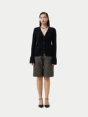 Kaschmir Strickjacke mit V-Ausschnitt schwarz - Gobi Cashmere