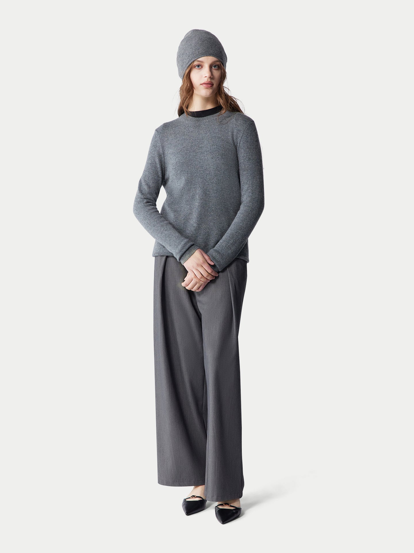 99€ Kaschmir-Set aus Pullover und Mütze
