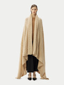 Kaschmir Decke Mit Zopfmuster Weiß - Gobi Cashmere
