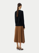 Damen R-Ausschnitt Strickjacke Knöpfen Schwarz | GOBI Cashmere