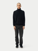 Basic Kaschmir Rollkragenpullover Schwarz - Gobi Cashmere