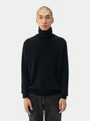 Basic Kaschmir Rollkragenpullover Schwarz - Gobi Cashmere