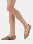 Mercerisierte Woll-Kaschmir-Strick-Ballerinas | GOBI Cashmere #color_beige