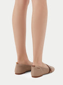 Mercerisierte Woll-Kaschmir-Strick-Ballerinas | GOBI Cashmere #color_beige