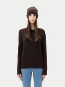 Damen Kaschmir 99€ Set aus Pullover und Mütze Braun - Gobi Cashmere