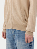 Herren Strickjacke mit Reißverschluss in Warmes Grau | GOBI DE