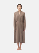 Langer Morgenmantel aus Kaschmir Taupe - Gobi Cashmere