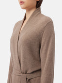 Langer Morgenmantel aus Kaschmir Taupe - Gobi Cashmere