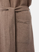 Langer Morgenmantel aus Kaschmir Taupe - Gobi Cashmere