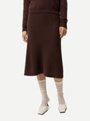 A-Linien Kaschmir-Strickrock Haute Red - Gobi Cashmere