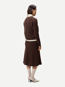 A-Linien Kaschmir-Strickrock Haute Red - Gobi Cashmere