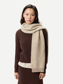 Waffelstrick Kaschmir-Schal Warm Grey - Gobi Cashmere