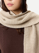 Waffelstrick Kaschmir-Schal Warm Grey - Gobi Cashmere