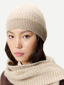 Waffelstrick Kaschmir-Mütze Warmes Gray - Gobi Cashmere