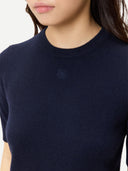 Kaschmir-Pullover mit kurzen Ärmeln Navy Blazer - Gobi Cashmere