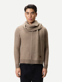 Waffelstrick Kaschmir-Schal Taupe - Gobi Cashmere