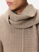 Waffelstrick Kaschmir-Schal Taupe - Gobi Cashmere