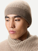 Waffelstrick Kaschmir-Mütze Taupe - Gobi Cashmere