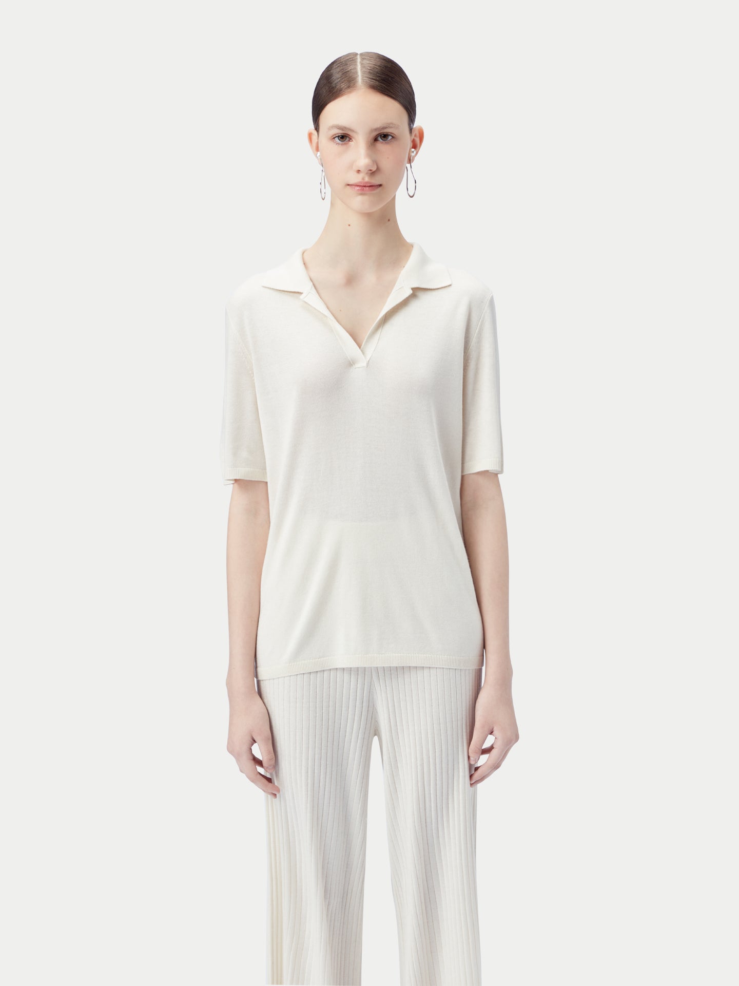 Polo-Shirt aus Seide-Kaschmir