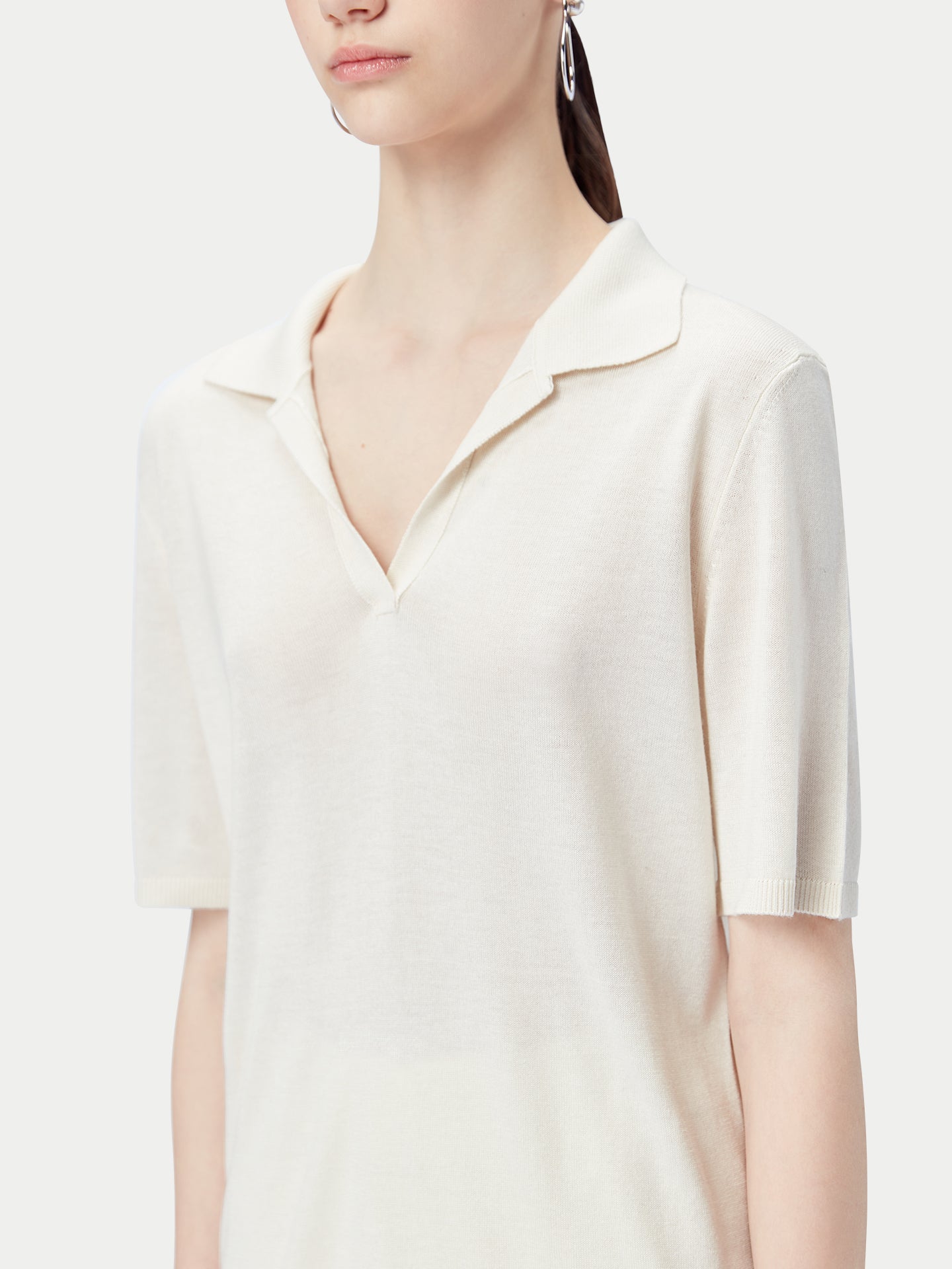 Polo-Shirt aus Seide-Kaschmir