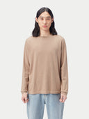 Rundhalspullover aus Baumwoll-Seiden-Kaschmir-Mischung Timber Wolf - Gobi Cashmere