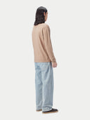 Rundhalspullover aus Baumwoll-Seiden-Kaschmir-Mischung Timber Wolf - Gobi Cashmere