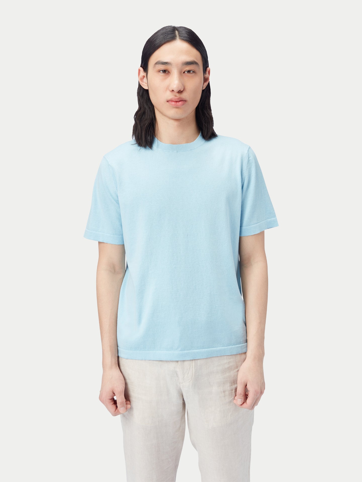T-Shirt aus Baumwoll-Seiden-Kaschmir-Mischung