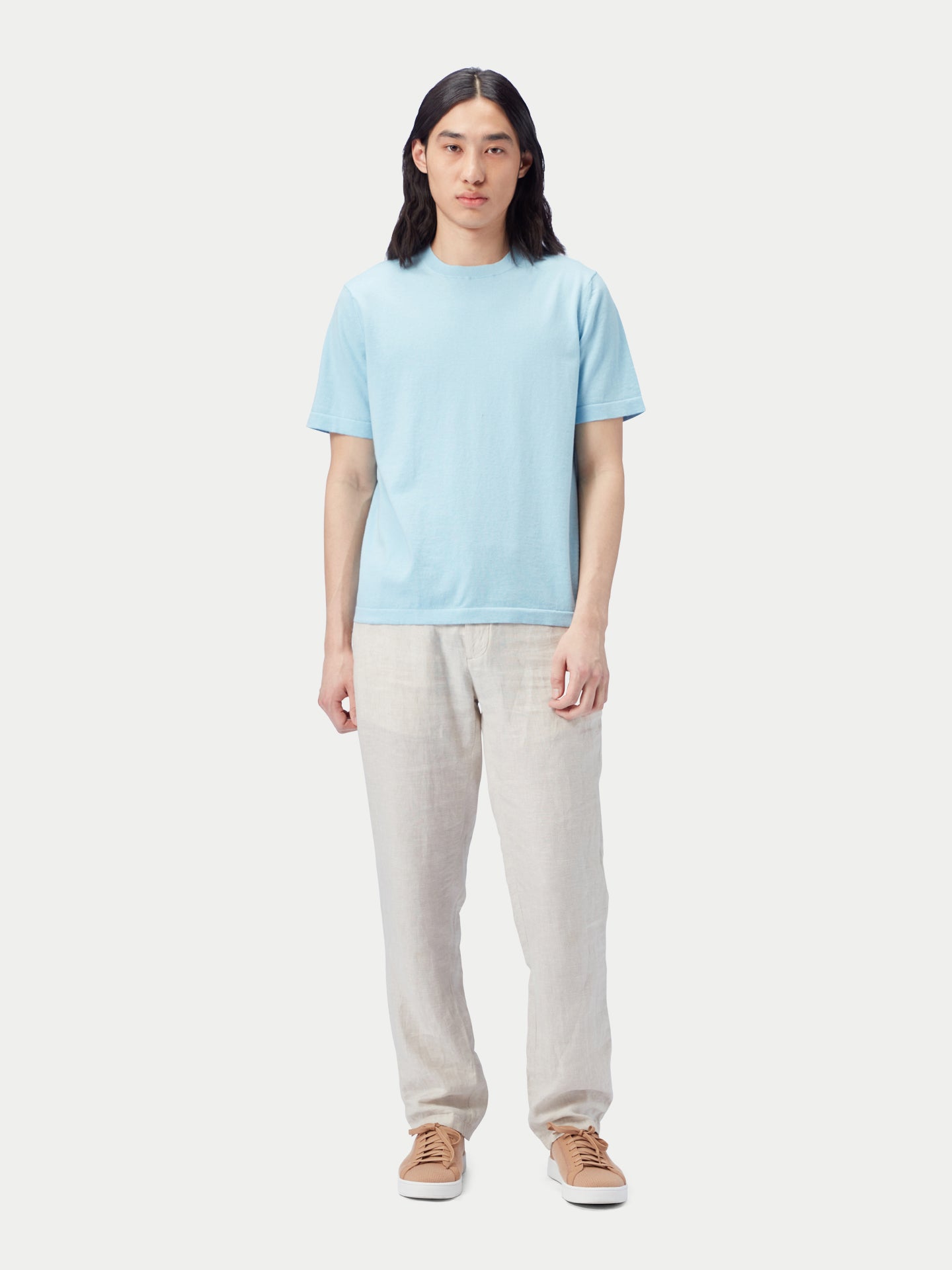 T-Shirt aus Baumwoll-Seiden-Kaschmir-Mischung