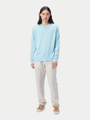 Rundhalspullover aus Baumwoll-Seiden-Kaschmir-Mischung Aquamarine - Gobi Cashmere