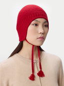 Ultimate Warmth Strick-Bindemütze Chili Pepper - Gobi Cashmere