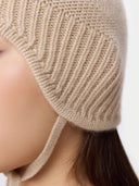 Ultimate Warmth Strick-Bindemütze Beige - Gobi Cashmere