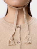 Ultimate Warmth Strick-Bindemütze Beige - Gobi Cashmere