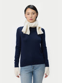 Breitgerippter Strickschal Weiß - Gobi Cashmere