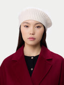 Strukturierte Strick-Beret Coconut Milk - Gobi Cashmere