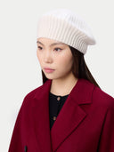 Strukturierte Strick-Beret Coconut Milk - Gobi Cashmere