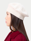 Strukturierte Strick-Beret Coconut Milk - Gobi Cashmere