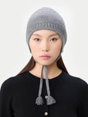 Ultimate Warmth Strick-Bindemütze Dunkelgrau - Gobi Cashmere