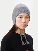Ultimate Warmth Strick-Bindemütze Dunkelgrau - Gobi Cashmere