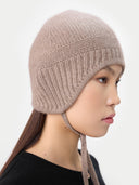 Ultimate Warmth Strick-Bindemütze Taupe - Gobi Cashmere