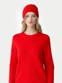 Kaschmir-Set aus Pullover und Mütze