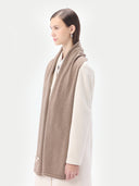 Jerseystrick Kaschmirschal Taupe - Gobi Cashmere