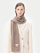 Jerseystrick Kaschmirschal Taupe - Gobi Cashmere