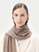 Jerseystrick Kaschmirschal Taupe - Gobi Cashmere
