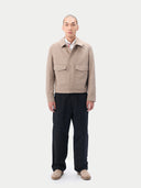 Kaschmirjacke mit Druckknopfleiste Taupe - Gobi Cashmere