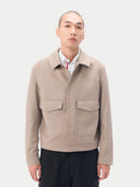 Kaschmirjacke mit Druckknopfleiste Taupe - Gobi Cashmere