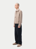 Kaschmirjacke mit Druckknopfleiste Taupe - Gobi Cashmere