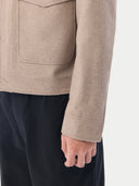 Kaschmirjacke mit Druckknopfleiste Taupe - Gobi Cashmere